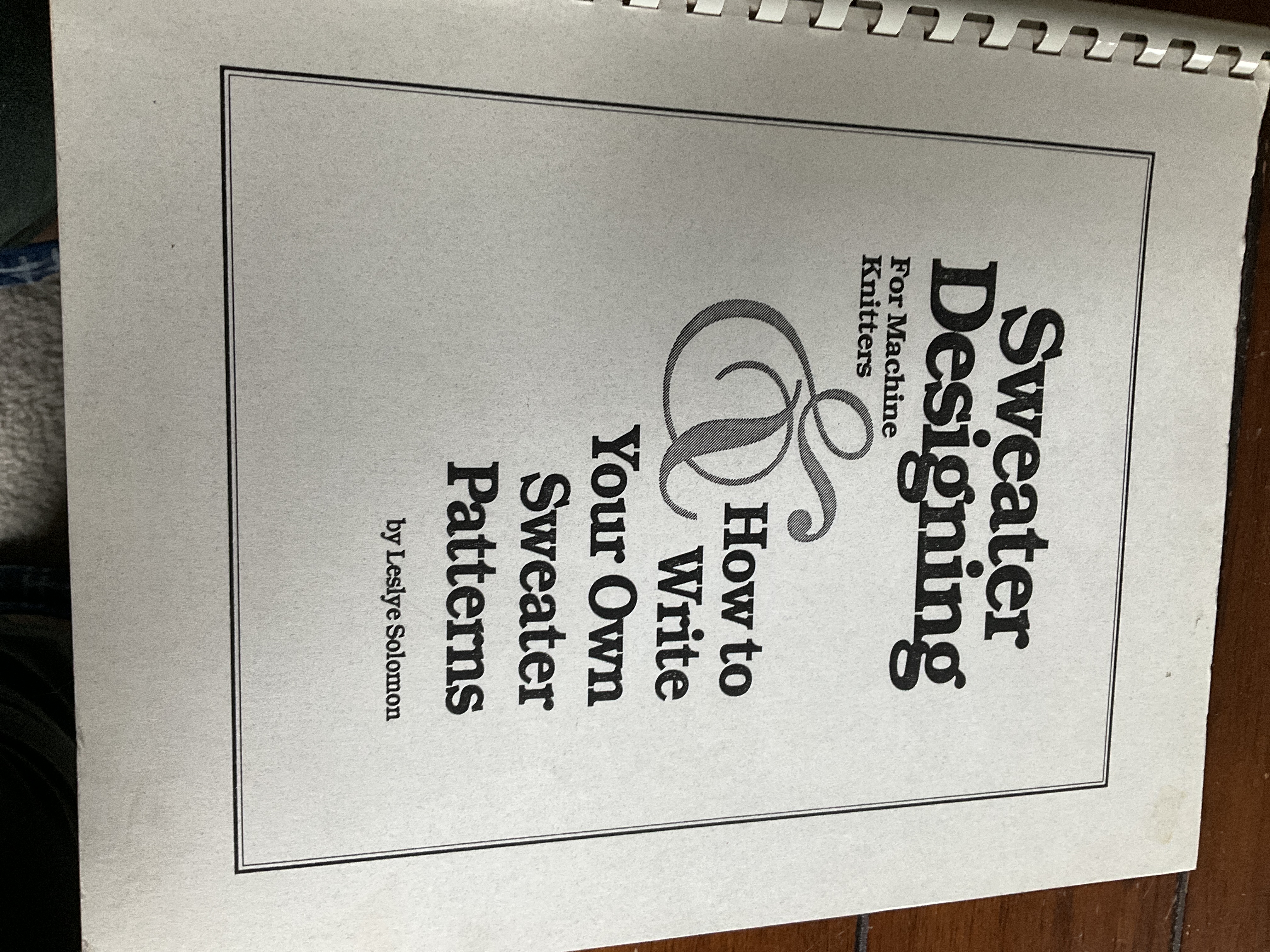 Cover of Sweater Designing for Machine Knitters